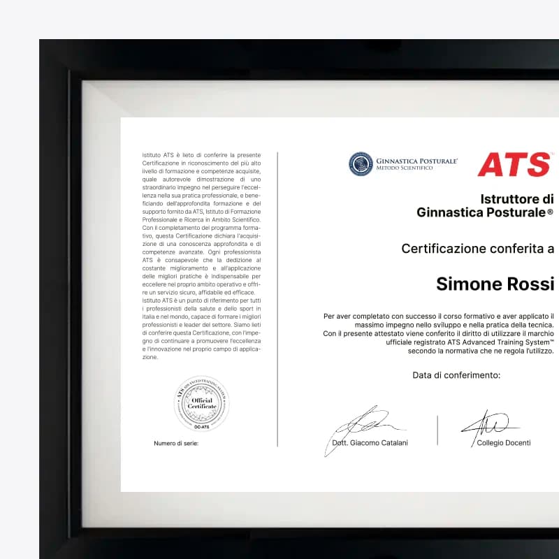 Certificazione Formazione Ginnastica Posturale