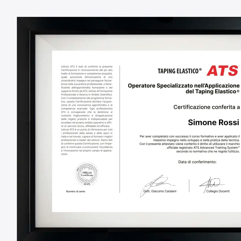 Certificazione Formazione Taping Elastico