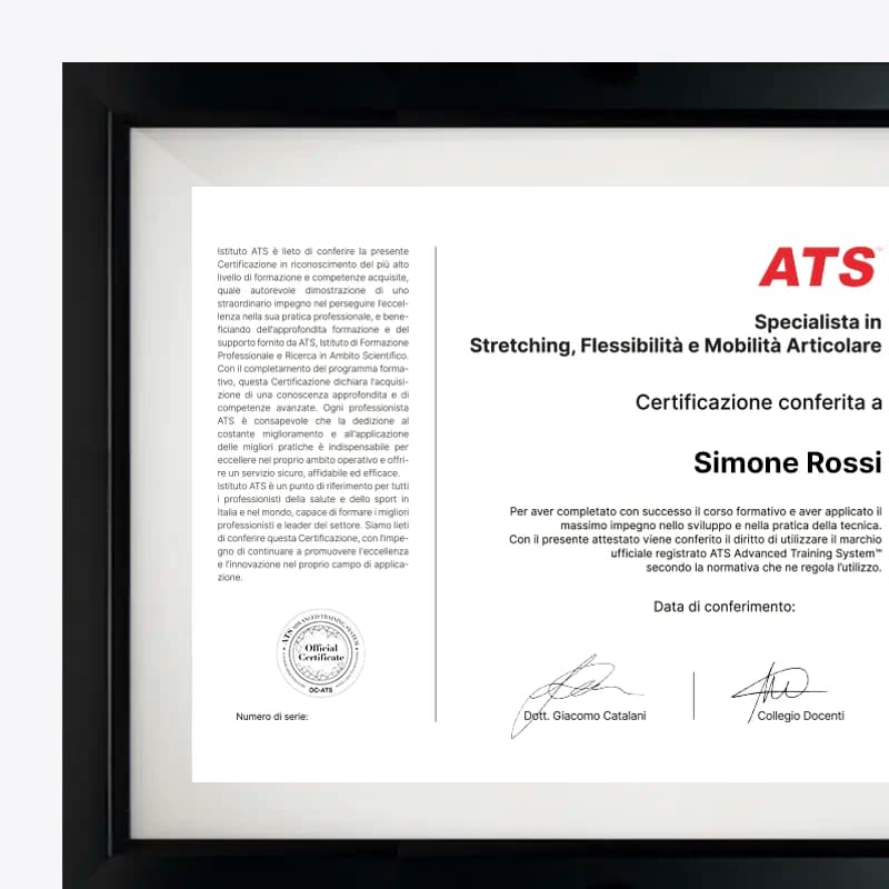 Certificazione Formazione Stretching Flessibilità e Mobilità Articolare